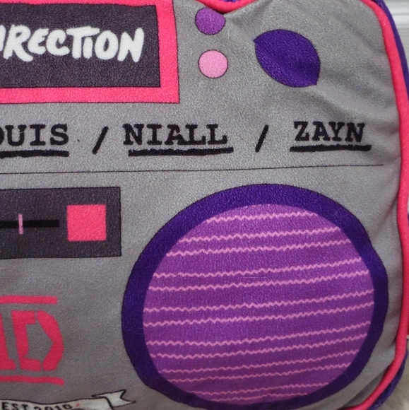 One Direction Pink Purple Grey Boombox Decorative Pillow - Picture 7 of 9